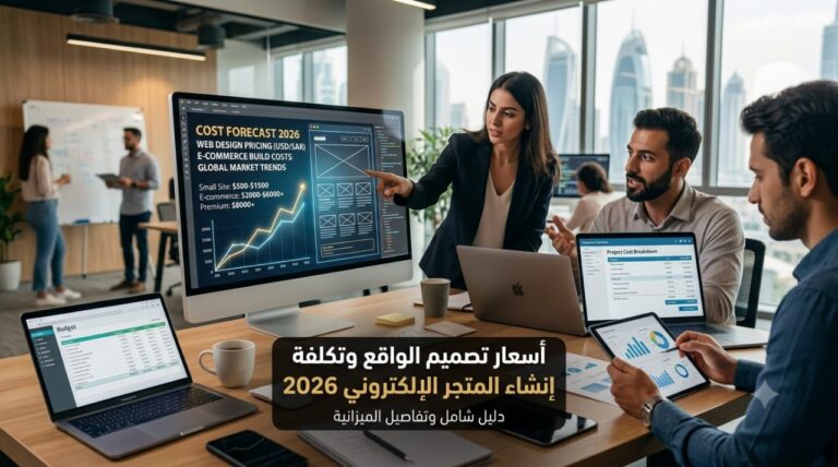 اسعار تصميم المواقع في السعودية وتكلفة إنشاء المتجر الإلكتروني 2026